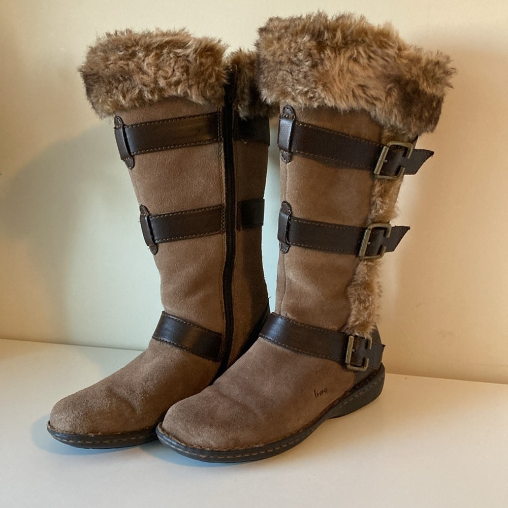 Born b.o.c. Women's Brown and Tan Boots Straps and buckles EU 36.5 EUC